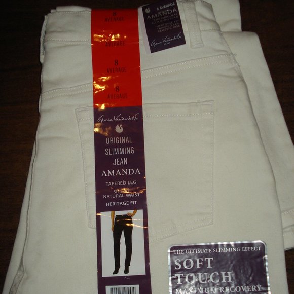 Gloria Vanderbilt Amanda Tapered Jean Shell White - Picture 3 of 4